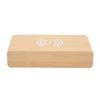 Wooden Digital Alarm Clock with Wireless Charging 3 Level Dimmer Wood LED Digital Clock