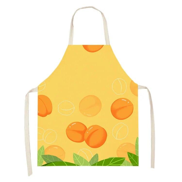 Фартук для приготовления пищи и выпечки. Фартук со свежими фруктами и клубничным узором. Льняной фартук без рукавов для родителей и детей. Фартук для уборки дома.