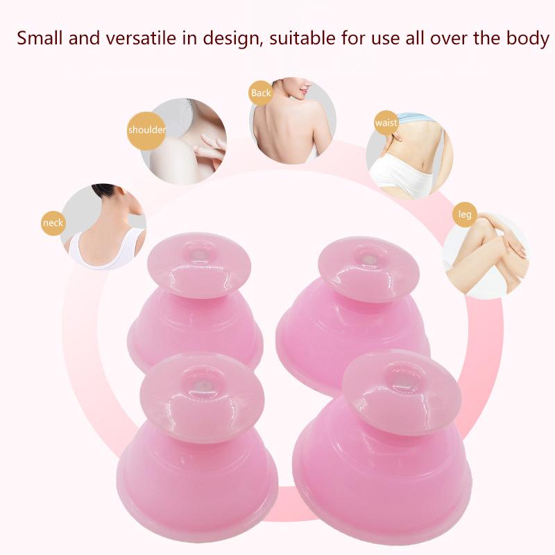 1 шт. Натуральный силиконовый баночный массажный стакан для тела, лица, шеи, глаз, вакуумный бак, уход за телом и лицом, антивозрастной косметический инструмент