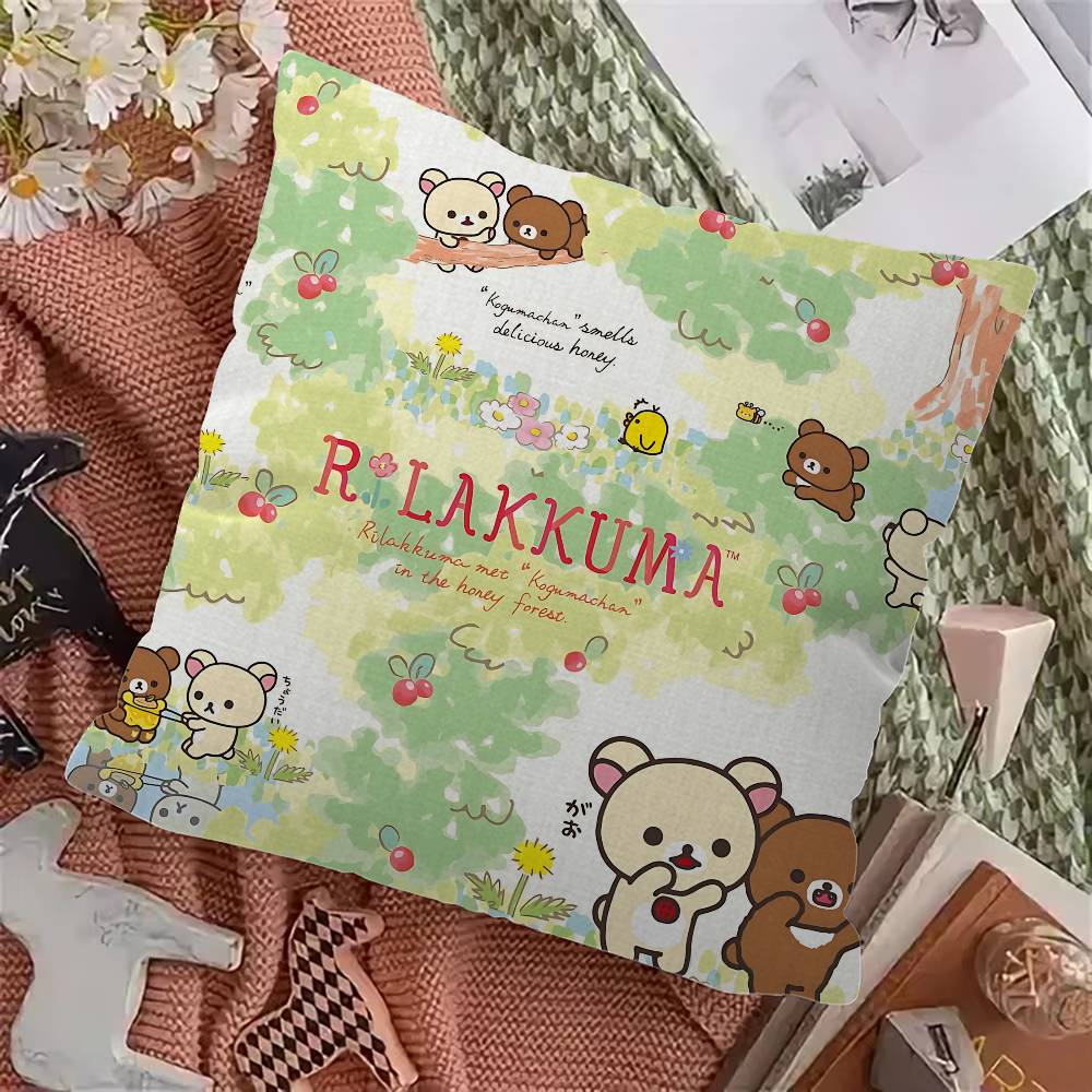 Япония Аниме Милый Мультяшный R-Rilakkuma Наволочка Дюймы Сельский Декор Домашняя Декоративная Подушка Для Дивана