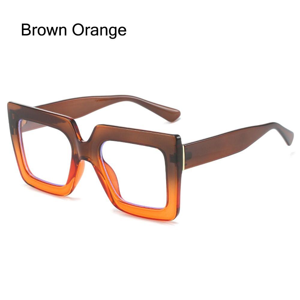 Oversized Anti-Blue Light Glasses Square Female Eyeglasses Vintage Computer Eyewear  for Women