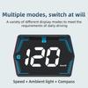 HUD GPS Цифровой спидометр для автомобиля Head-up Display Сигнализация превышения скорости Компас скорости Аксессуары Электроприборы