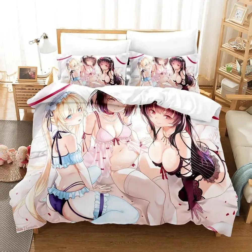 Saekano Как воспитать скучную девушку Комплект постельного белья с принтом Комплект постельного белья с наволочкой Мягкое одеяло для кровати Мягкое одеяло Размеры Super King