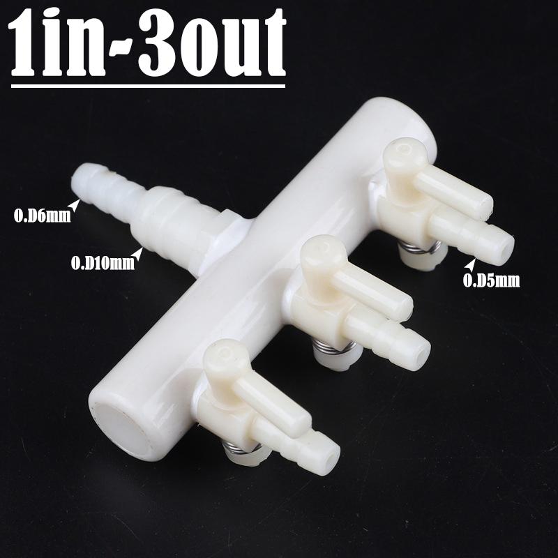 2Pcs/Lot 2~6Way Plastic Aquarium Air Pump Hose Splitter Air Flow Control Valve Fish Tank Oxygen Distributor Divider with Switch