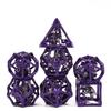 Cusdie Набор кубиков DND из металла с полым драконом, 7 шт., D4-D20, многогранный набор кубиков с железной коробкой для ролевых игр, Pathfinder, настольные игры