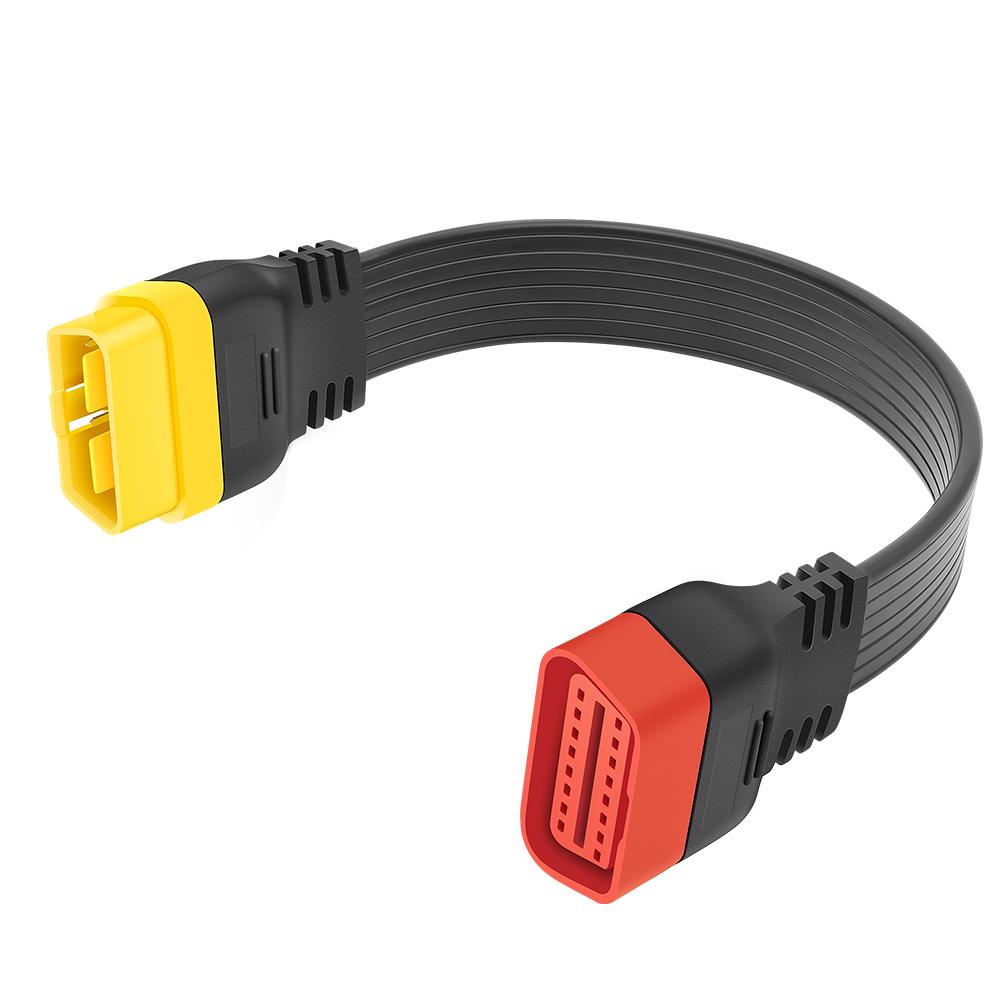 16-контактный разъем «папа-мама» OBD OBD2 OBDII удлинительный кабель для работы бензиновый дизельный диагностический инструмент OBD2 плоский 36 см 24awg разъем