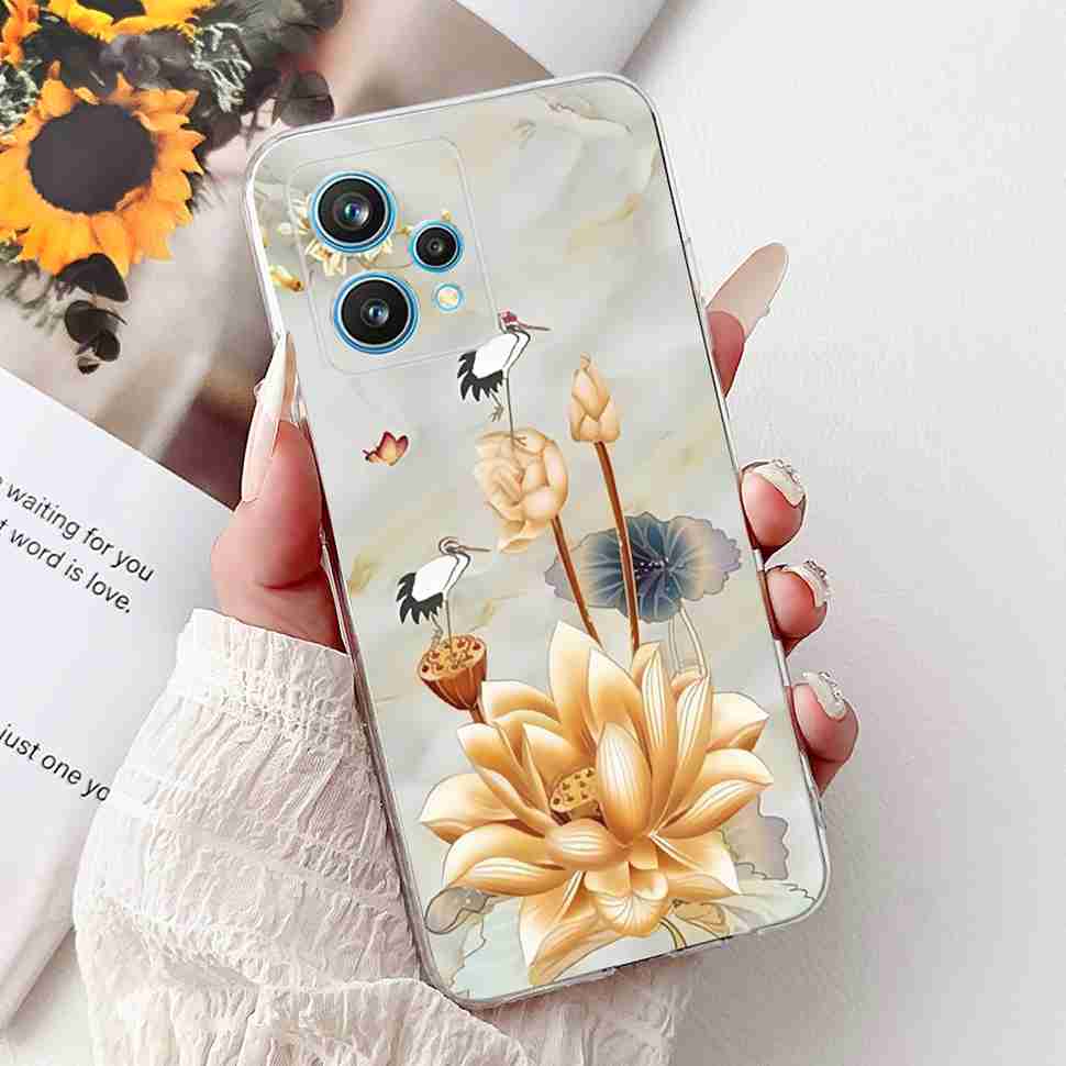 For Oppo Realme 9 Pro+ RMX3392 Case Fashion Painting Soft Silicone Cover For Realme 9Pro Plus RMX3393 6.43" Flower Phone Shell