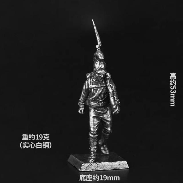 Миниатюрный набор фигурок солдат Наполеоновских войн Металлические плоские солдатики Коллекция для украшения рабочего стола в доме Игровые фигуры для шахмат