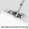 1 Set Retractable Silicone Floor Wiper Extendable Stainless Steel Rod Foldable Bathroom Cleaning Wiper Dirt Remover Mop