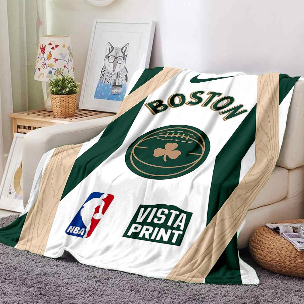 1pc Blanket - Boston Celtics logo  Print Design,Lightweight Blanket for Sofa,Bed- Soft &Warm,Gift for All Seasons
