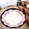 1pc Pearl Bow Round Chair mat office Area Rug - Non-Slip, Floor Mat for Office, Bedroom, and Indoor Decor p127294
