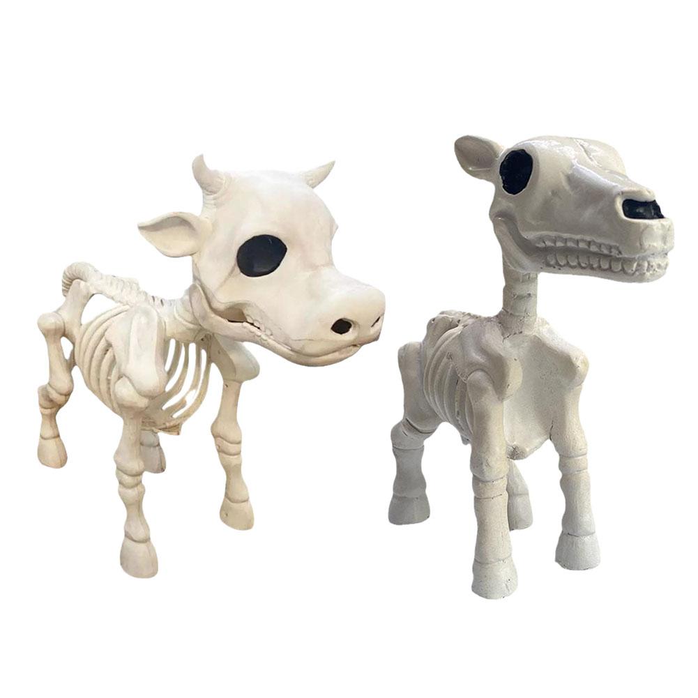 Cow Horse Spooky Skeleton Halloween Reusable Outdoor Haunted Props House Ornment Scene Graveyar Q6O4