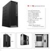 Компактный настольный корпус Mini-ITX с поддержкой материнской платы mATX, блока питания 1U и видеокарты половинной высоты