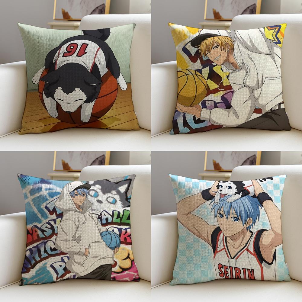 Dynamic KKuroko No BasketS Cushion Cover Breathable and skinfriendly linen pillowcase square removable and washable cushion