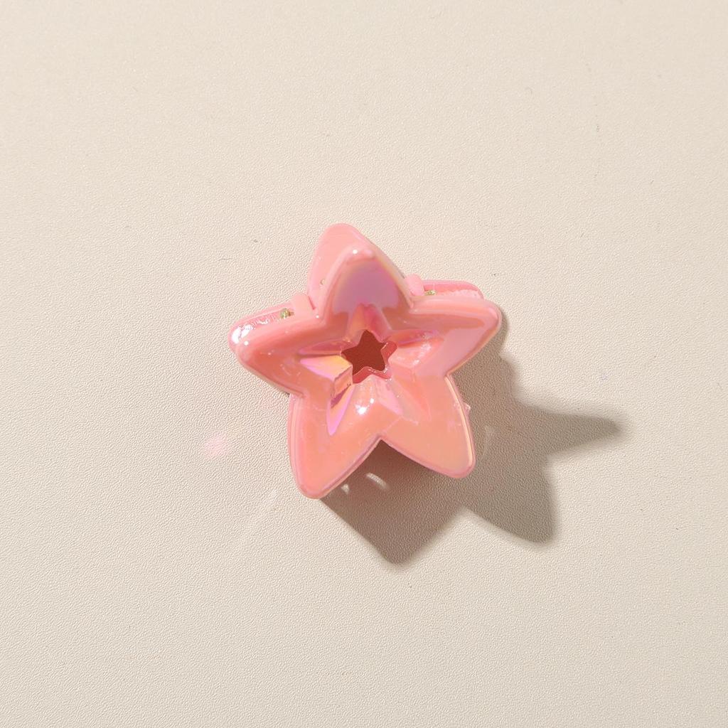Mini Star Claw Clip 2.5CM - Elegant Dopamine Hair Claw for Bangs and Flyaways