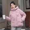Осень-зима, утепленная теплая парка, женская повседневная однотонная свободная куртка с большим карманом и капюшоном, куртки с хлопковой подкладкой, верхняя одежда