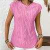 Летняя новая жаккардовая футболка с круглым вырезом и коротким рукавом, свободная футболка для женщин, модная облегающая повседневная футболка для женщин, элегантные винтажные однотонные футболки 26623