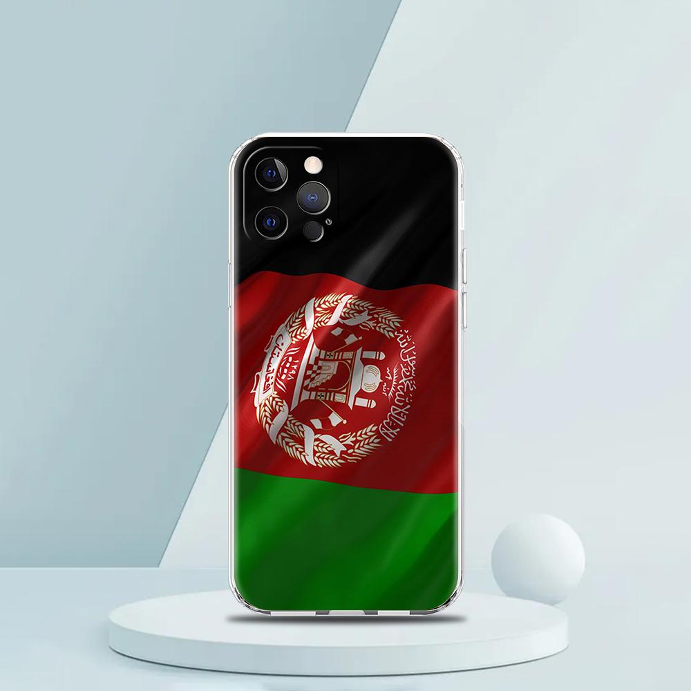 Чехол-флаг Афганистана для iPhone 15 14 13 12 Pro Max Прозрачная крышка для iPhone 11 Pro Max 7 8 Plus X XS XR SE2020 Сумки