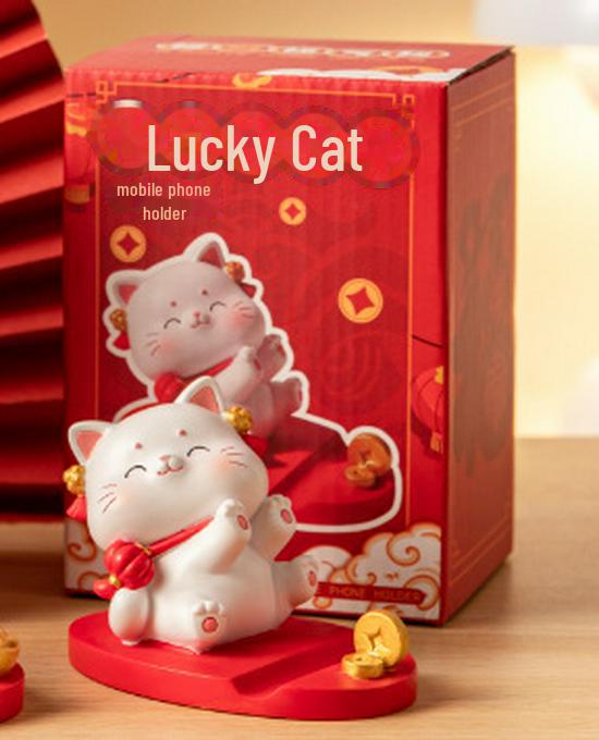 Очаровательная подставка для телефона и планшета Lucky Cat - креативный мультяшный держатель для стола, украшение и подарок для пар