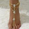 1 шт. Женский модный дизайн серии «Клеверная цепочка», ножная цепочка, для улицы, пляжного туризма, пляжной банкетной вечеринки, фестивальный подарок