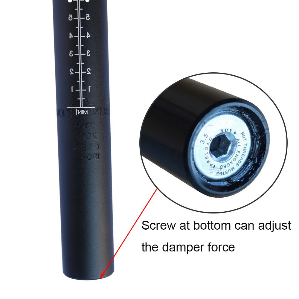 GANOPPER MTB Bicycle Damping Suspension Seatpost 25.4/27.2/28.6/30.4/30.9/31.6mm X350 Bike Seat post Shock Absorber Tube Setback