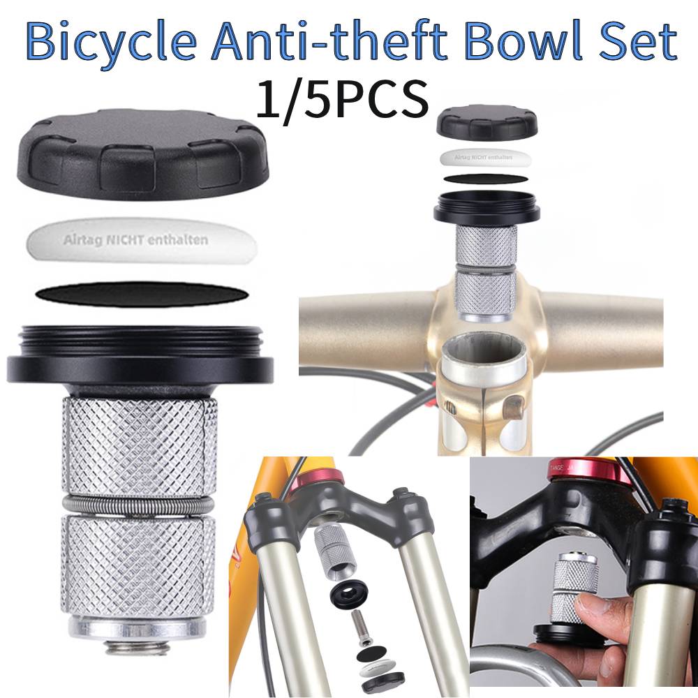 1/5PCS Bicycle Mounts Used on Front Fork Tracker Mount Holder Anti-Theft Protect Bicycle Mount Bike Headset Cap Cover for Airtag