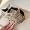 Vacation Style Straw Weave Headband Hair Band Bohemian Style Hair Hoop Wide Edge Hairband Daily
