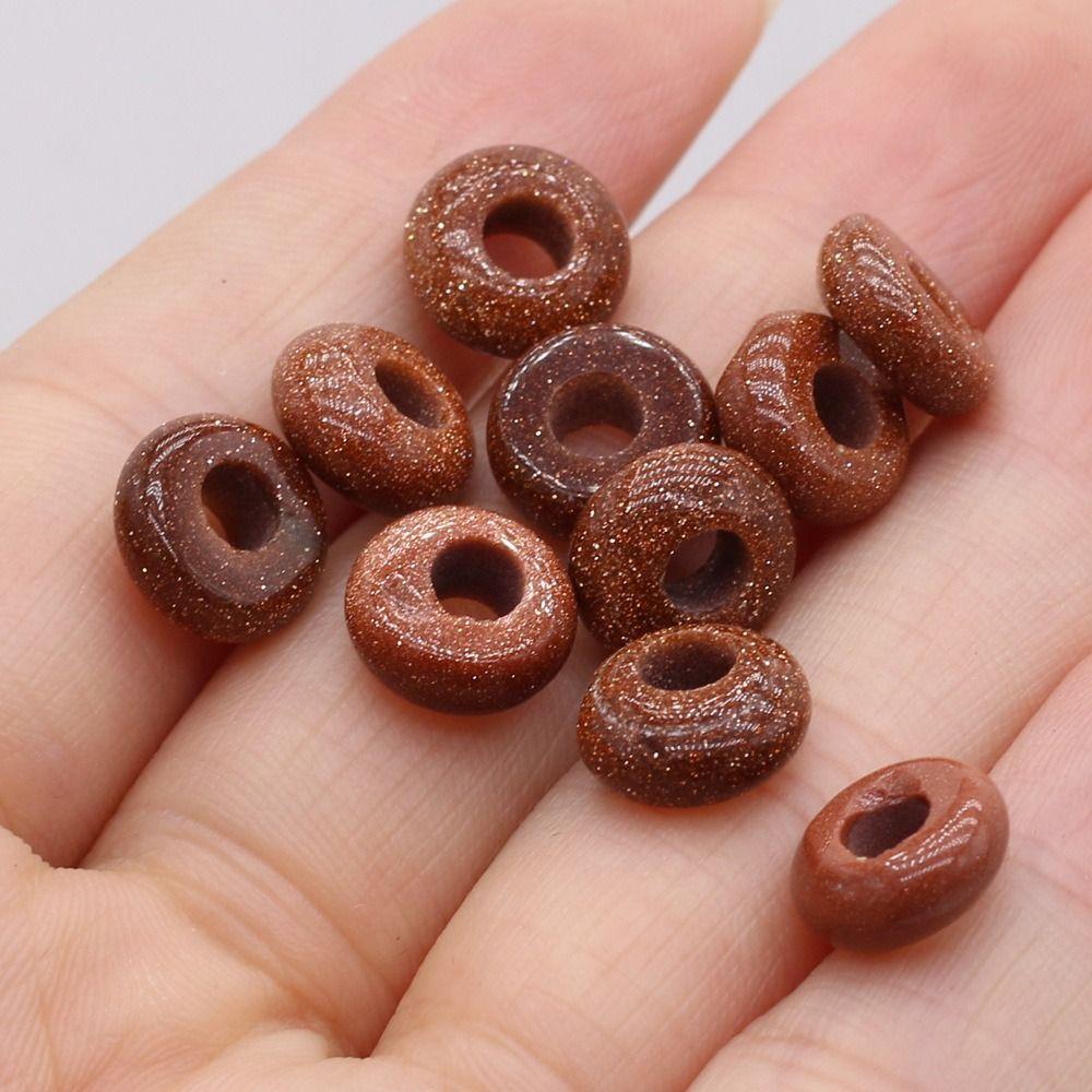 Agates Agates Stone Beads Colorful Lotus Perforated Beads Big Hole Loose Beads Girl Gifts