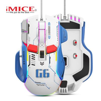 iMICE Игровая мышь 12800 точек на дюйм, проводная USB-мышь, 12 кнопок, определение макросов, профессионально для игровой техники, мышь с подсветкой RGB