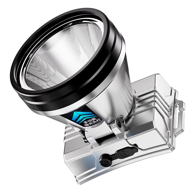 Перезаряжаемый светодиодный налобный фонарь высокой яркости для ночной рыбалки, горного дела, кемпинга и активного отдыха