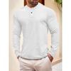 Men S Long Sleeve Solid Color Sports Casual Thermal Top