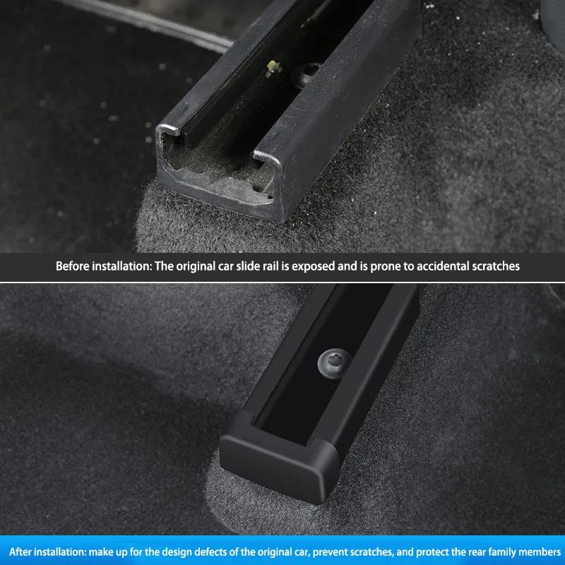 4 шт. Защита накладки на направляющие сидений для Tesla Model 3 Highland 2025 2025 Model Y Juniper 2025 Защита от скольжения Защита от ударов Блокировка