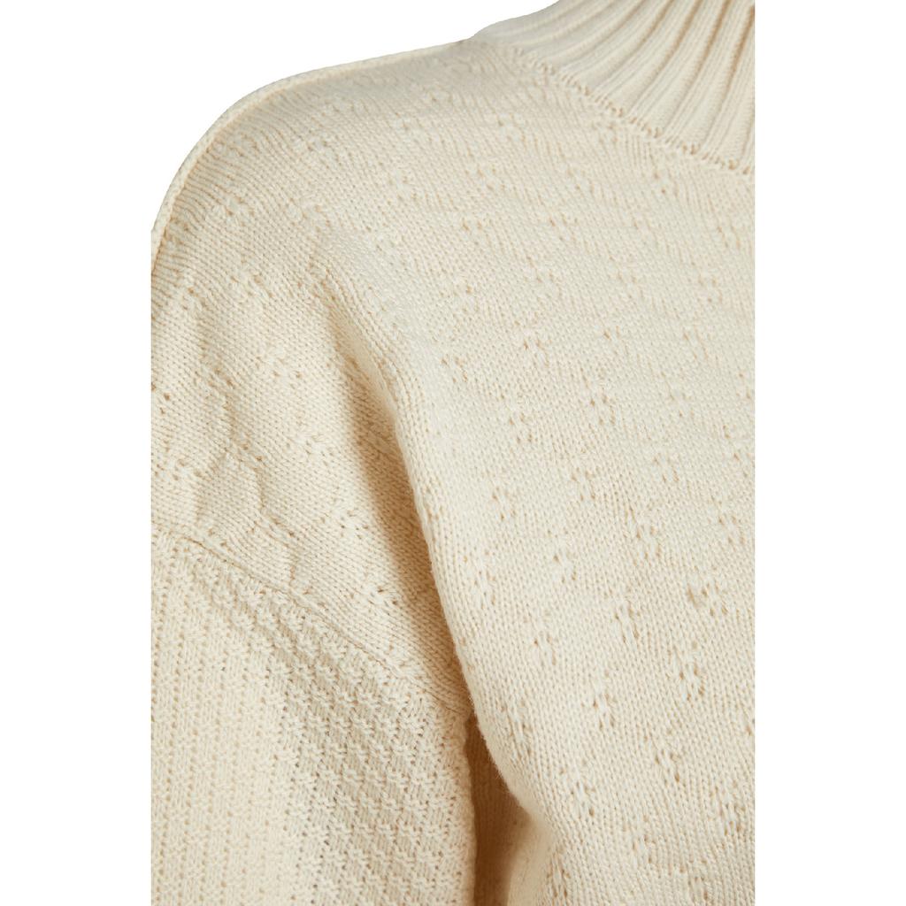 Stone High Collar Honeycomb Pattern Knitted Knitwear Sweater Tctaw24ak00020