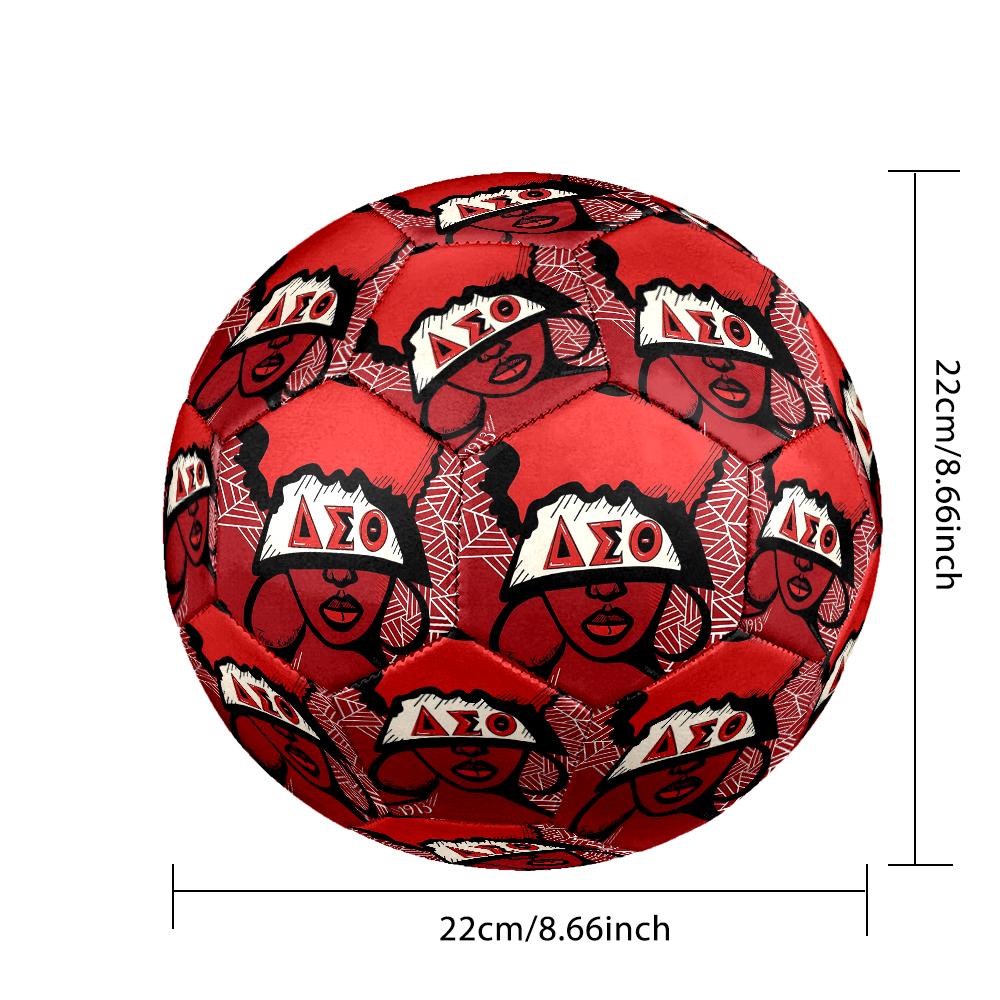 Delta Sigma Theta Size 5 Soccer Ball,Indoor/Outdoor Suitable for Training Matches Tournaments Practice Games Perfect Gift for Fan