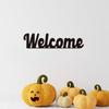 1 шт. Подходит для гостиной, Добро пожаловать, черное металлическое настенное украшение, для входной двери, Добро пожаловать, друзья в гости или клиенты, декор комнаты
