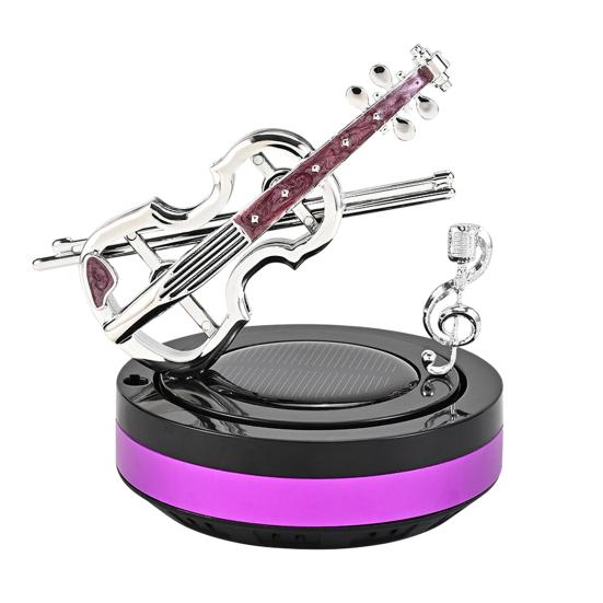 Автомобильный диффузор для ароматерапии на солнечной энергии, вращающаяся скрипка, внешний вид, портативная форма для ароматерапии, автоматический освежитель воздуха