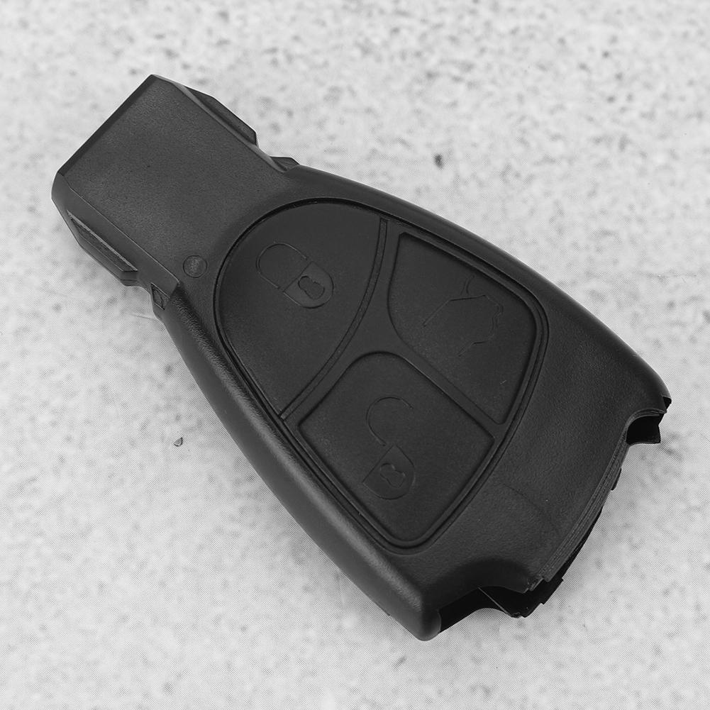 3 Buttons Car Key Fob Case Shell Black Replacement Fit for Mercedes Benz C E ML S CLK CL