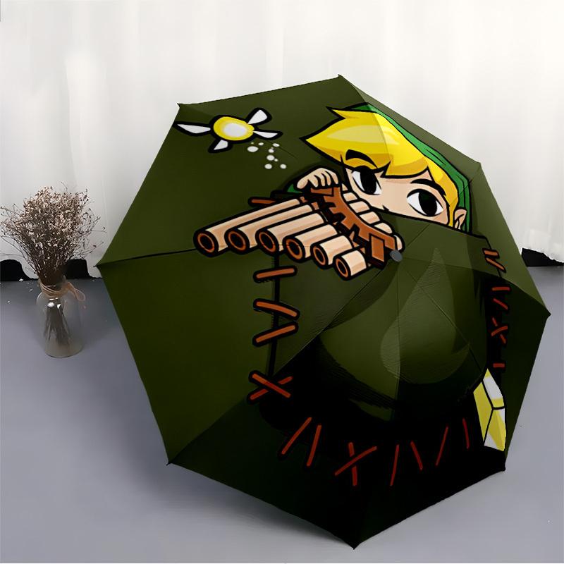 1 шт. Складной портативный зонт Legend of Zelda с автоматическим открытием/закрытием и 8-реберной конструкцией для женщин/мужчин, всесезонный a0901047