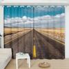 2Panels No Man's Land Highway Curtains Plain Nature Curtains for Bedroom Living Room Kitchen Window Blinds cortinas de salon