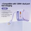 Маленькое зарядное устройство 35 Вт, двойной USB-порт, встроенный выдвижной шнур, подходит для нескольких устройств, быстрая зарядка