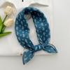 Spring and summer literary and retro cashew nut floral cotton and linen small square scarf, women use versatile neck scarf to tie hair silk scarf
