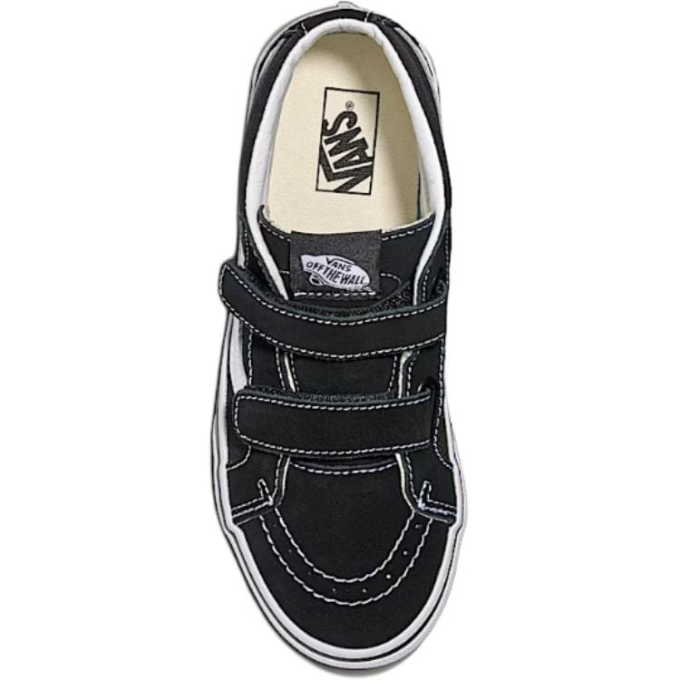 Vans SK8 Переиздание V Устойчивые к истиранию Поддержка Средняя высота Детские скейтбордические кроссовки Черный Подростки VN0A4UI56BT
