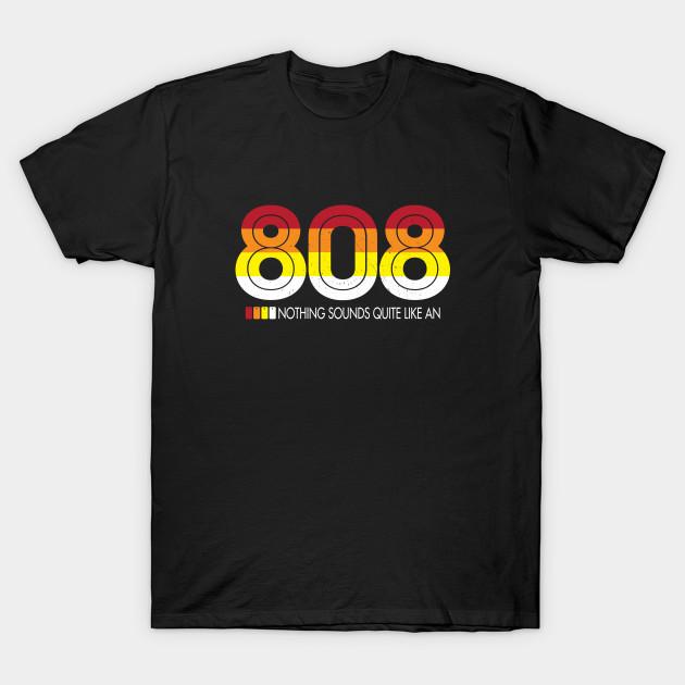 Asian Size Men Black Print T-shirt 808 Classic No-Cut Heat Transfer Print Cotton Tshirt