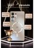 Темно-фиолетовый матовый магнитный чехол для телефона Samsung S25 Ultra с полным покрытием камер и противоскользящим дизайном