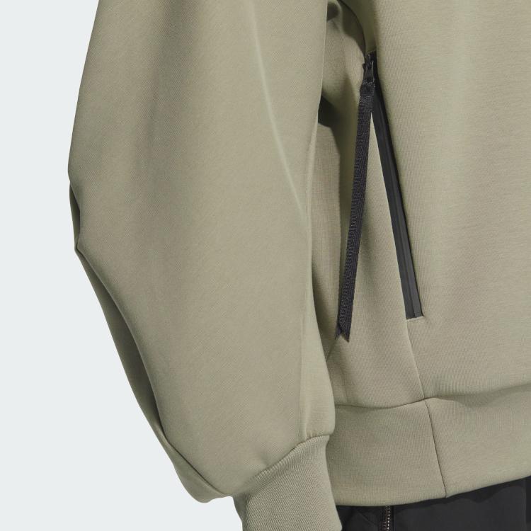 Adidas FW24 Future Style Pre Series Logo Sports Cweatshirt Long Sleeve Men Hooded Hooded Brown JN3468