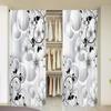 2 шт., шторы с геометрическим узором и цветочным рисунком, степень затемнения 30%, подойдут для гостиной, спальни, кухни и для украшения дома.