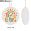 1pc/4pcs School Season, Six Seven Days of School, Smarter Teach Love Inspire Pattern, Ceramic Ornament Hanging Decor, Home Party Decor