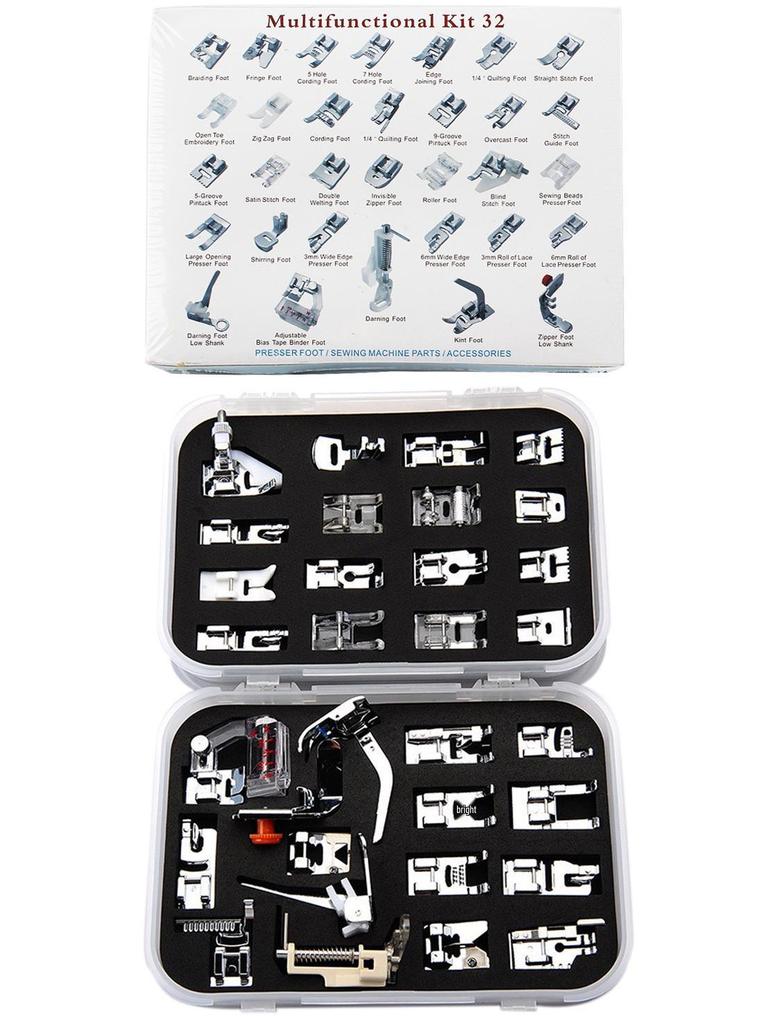 Набор многофункциональных прижимных лапок для швейной машины - 32 шт., 42 шт., 48 шт., 52 шт., 62 шт., 72 шт. Доступны варианты «Делюкс»