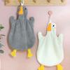 Yousheng Hand Towel with Hanging Loop Highly Absorbent Quick Drying Wear Resistant Cute Goose Design Kitchen Cloth Dish Towel