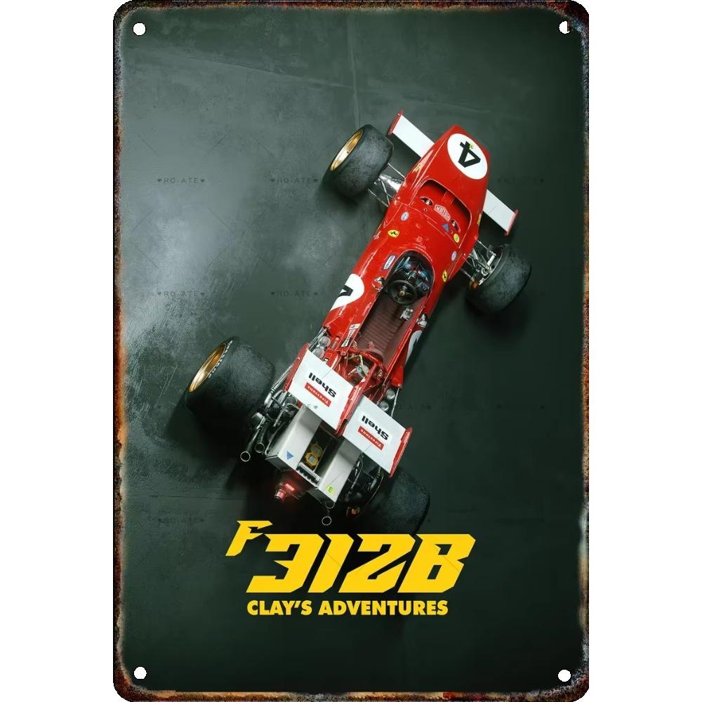 Винтажный постер гонки болидов Формулы, Домашний гараж, Клуб, Современное настенное искусство, Декоративная панель, Фреска, Эстетика